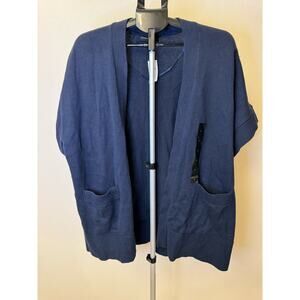 Banana Republic Short Sleeve Cardigan Sweater Blue Size L